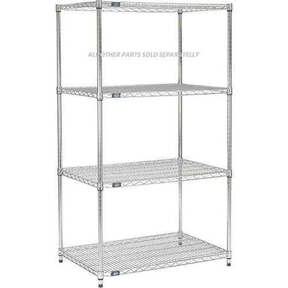 Nexel Additional Wire Shelf for Wire Shelving Units, 600-800 lb Capacity, 21"W x 30"L, Chrome Finish