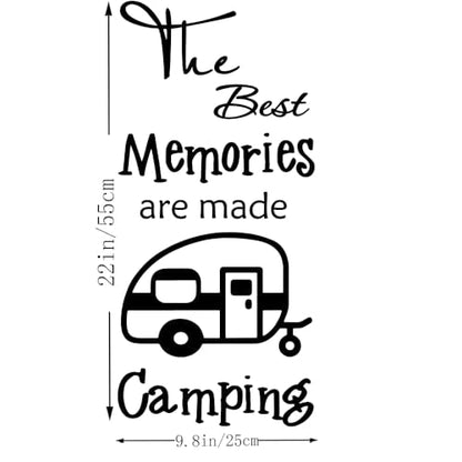 The Best Memories are Made Camping Removable Vinyl Wall Art Decal Stickers for Touring car Camper Family Quote