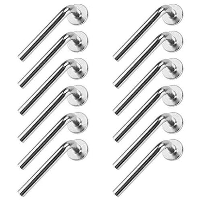 100 Pack 2.4 x 0.24 Inch Universal Pallet Rack Drop Pin, Round Head Pallet Rack J Bolt Safety Pins for Racks and Shelving Units