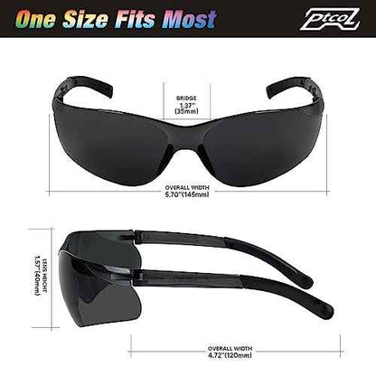24 Pack of Smoke Safety Glasses Bulk ANSI Z87.1 Scratch Resistant Polycarbonate Tinted Protective Eyewears for Women Man Lab Goggles UV Protection