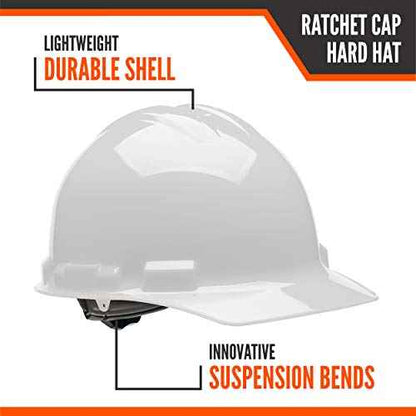 Malta Dynamics Hard Hat ? Cap-Style Construction and Safety Hard Hats for Men and Women, 4 Pt. Hard Hat Suspension System, OSHA & ANSI Compliant, Made in The USA