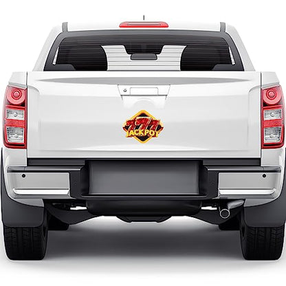 Triple 777 Jackpot Sticker | Casino Slot Machine Gambling Decal for Home Decor, Wall, Window, Car (5" x 4")