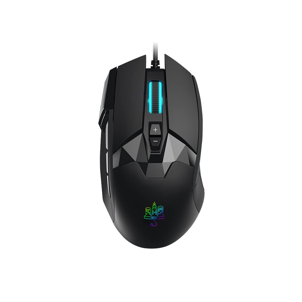 MOJO Silent Dual Mode Wireless Rechargeable Gaming Mouse - Ultra Fast Tournament Level Performance Mouse for PC Gaming w/Adjustable DPI (1000-4800), Custom Software, Macros, and More