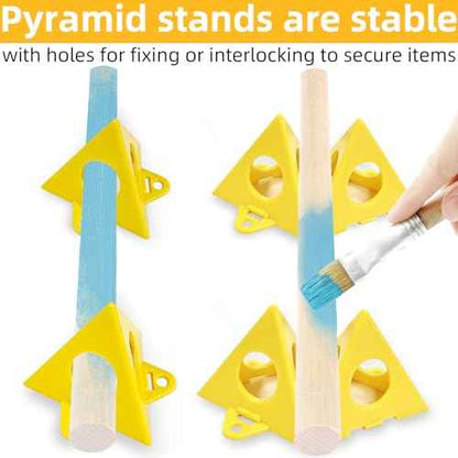 Painters Pyramid Stands 30 Pcs Paint Triangle Stands,Mini Painting Pyramid Stand,Paint Pyramids,Perfect for Painting Canvas Cabinet and Door Risers Support