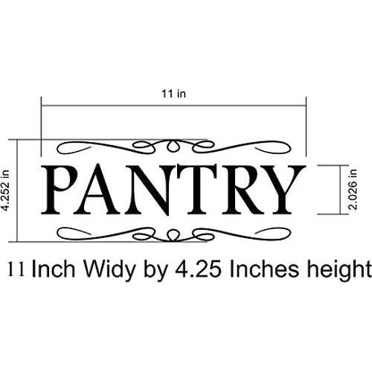 Pantry Vinyl Wall Decal Door Decals Wall Decor Home Decor Kitchen Decor Wall Art Quotes Letters for Home House Farm House Gifts Signs Inspirational (Pantry 4.25" X 11")
