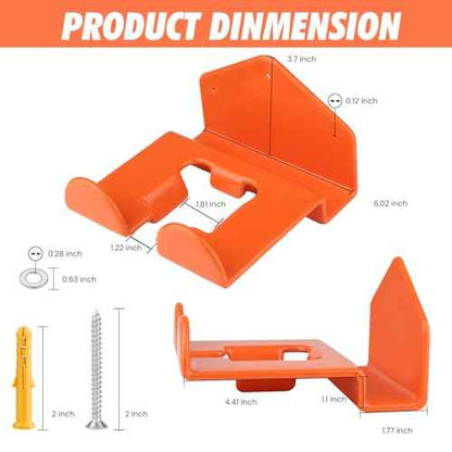 Weed Eater Hanger, 2Pack Trimmer Rack Wall Mount,Heavy Duty Weedeater Holder Garage Wall Mount for Power Tools, Grass Trimmer, Garden Tools