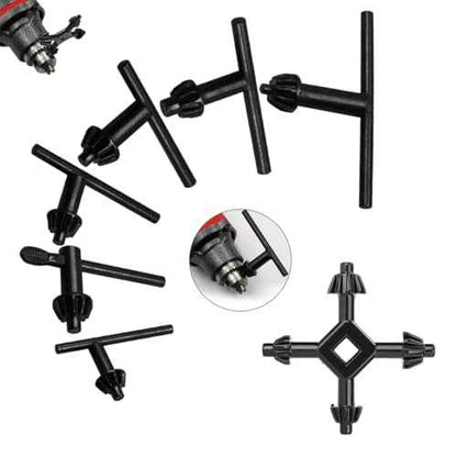 7 Pack Drill Chuck Key Set 1/4" 3/8" 1/2" 5/8" 3/4" 5/32'' 6 Sizes Clamping Press Chuck Wrench Heavy Duty Tightener Keys for 4mm 6mm 10mm 13 mm 16mm 20mm Electric Corded Cordless Drills