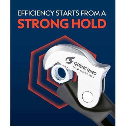Self-Adjusting Crowfoot Wrench Set ? 3-Piece Kit Fits 1/4", 3/8", 1/2" Drives, Covers 5?32mm, Replaces Multiple Fixed-Size Wrenches