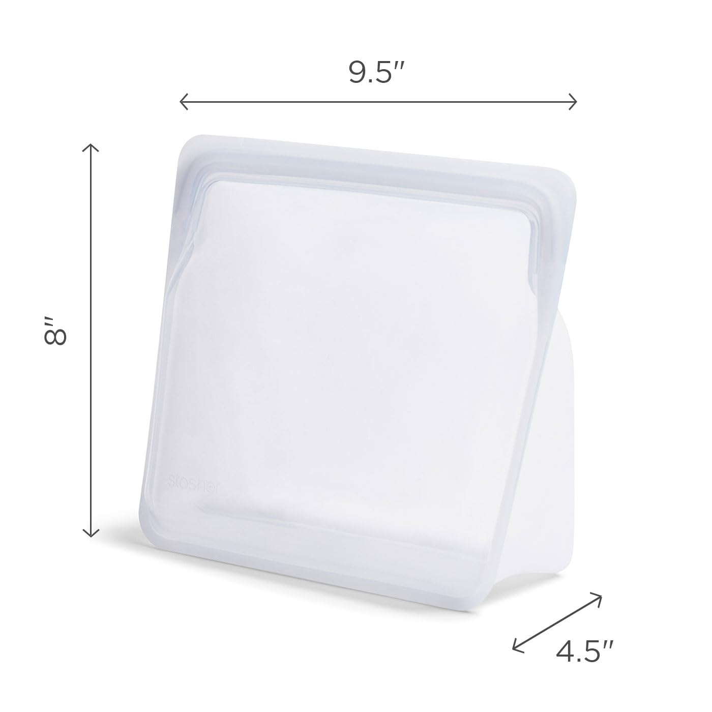 Stasher Premium Silicone Reusable Food Storage Stand-Up Bag Mega, Aqua, Microwave, Sous Vide, Dishwasher, Oven and Freezer Safe, BPA Free, Leak-free, Eco-friendly, 104 Oz