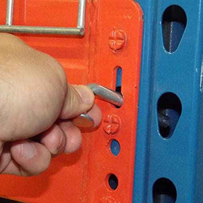 HOIGON 100 PCS M8 Universal Pallet Rack Drop Pin, Round Head Pallet Rack Safety Bolts, Strong Universal Pallet Rack Safety Pin for Warehouse, Home DIY Pallet Racks Shelving Units, 2.56 x 0.31 Inch