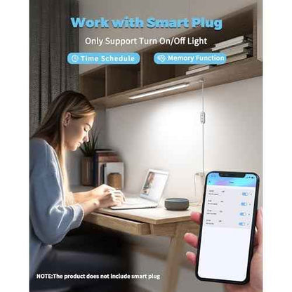 ASOKO Plug-in Under Desk Light, 24Inch LED Workbench Lights with Super Brighten 900Lumen and Smart Memory Function,3 Temps (3000K/4000K/6000K) for Kitchen Sink/Desk/Workbench