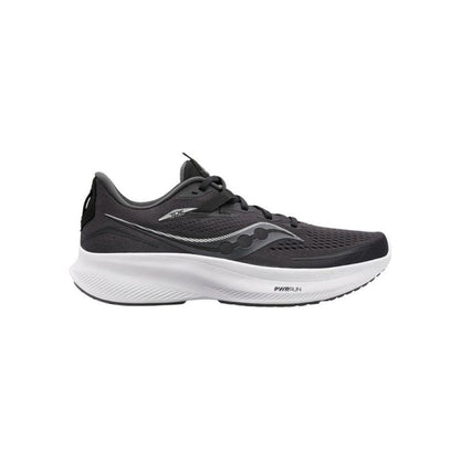 Saucony Men's Ride 15 Sneaker, Black/White, 10