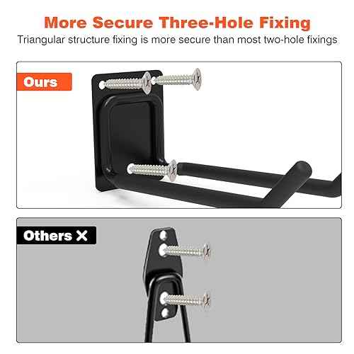 6 Packs 7.8inch Heavy Duty Garage Hooks, Garage Storage Organizer for Tool Organization, Shed Metal Utility Hooks Hanger for Tires, Bikes, Shed, Chair, Ladder, Ski and Snowboard
