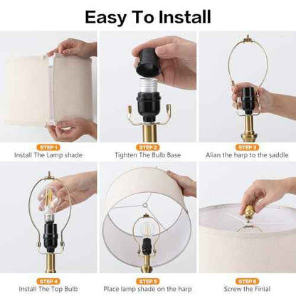 Lamp for Bedroom Set of 2 Lamps for Night Stand Modern Bedside Lamps Living Room End Table Lamps Gold