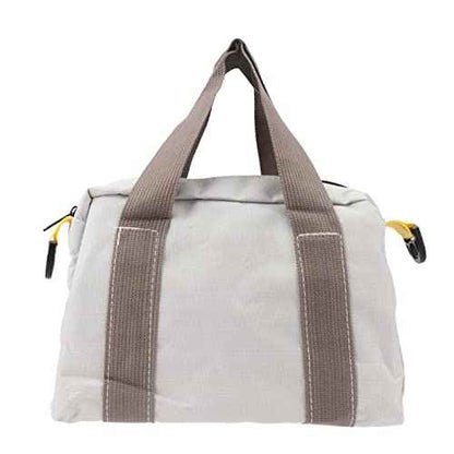 Wide Mouth Tool Bag, Hardware Storage Bag with Large Capacity and Plumbers Handle for Wrenches, Screwdrivers, Pliers (12in / 30.5cm)