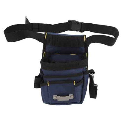 Tool Pouch with Belt Clip, Small Tool Belts for Men, Waist Tool Bag, Electricians Tool Pouch 8 Pockets for Electrician Carpenter Construction