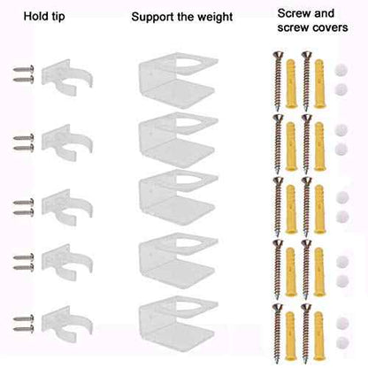YYST Clear Light Saber Wall Mount Wall Rack Wall Holder - 5 Pack