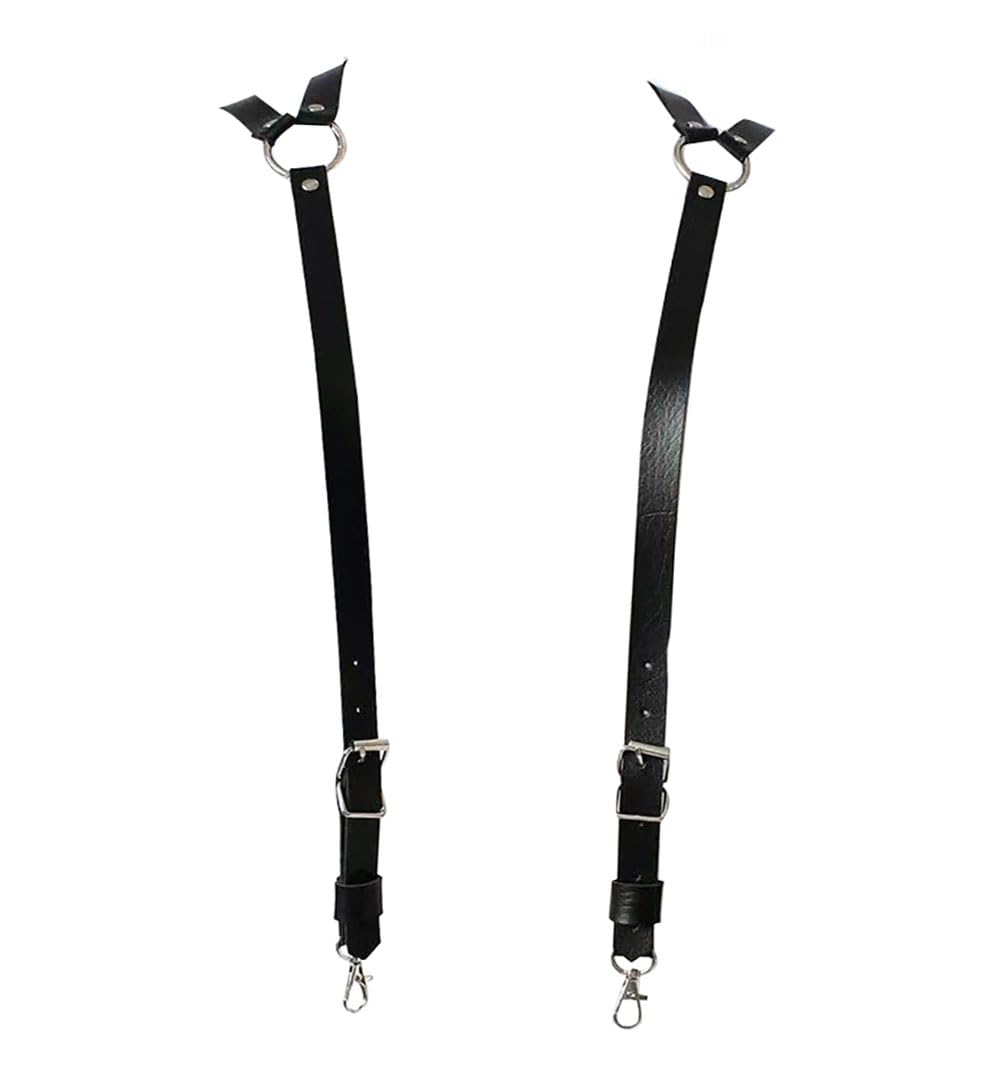Mens Black Leather Armors Suspenders Shoulder Strap Body Chest Harness Chain Belt Adjustable Gay Punk Clubwear Costume