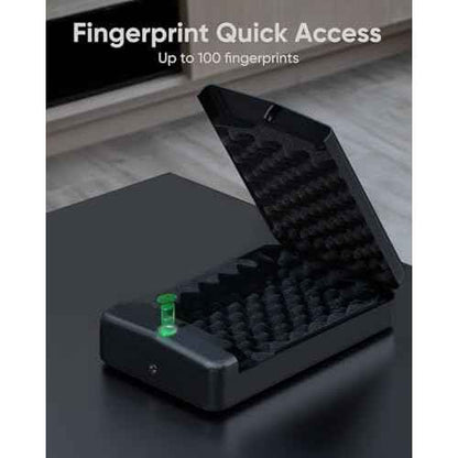 Gun Safe for Handgun Small Biometric Pistol Safe Fingerprint Quick Access Portable Gun Lock Box for Cars Travel Nightstand Bedside
