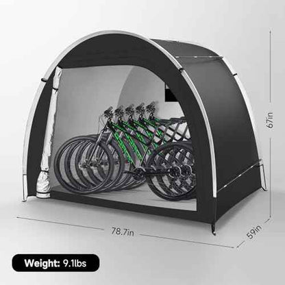 Bike Storage Tent Sheds - Outdoor Storage Waterproof, Upgraded 6.56x4.92x5.58ft Bicycle Shed Tent, Portable Bike Covers Shelter with Carry Bag for Motorcycle, Garden Tool - Medium