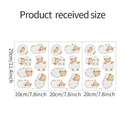 Cute Cartoon Sheep Wall Decals Sheep Wall Stickers Children's Baby Room Kindergarten Nursery Wall Decor Pegatinas para Pared