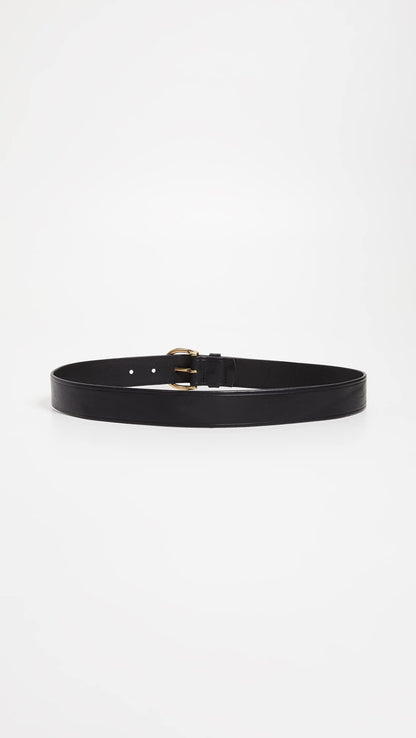 Madewell Women's Medium Perfect Leather Belt, True Black, S