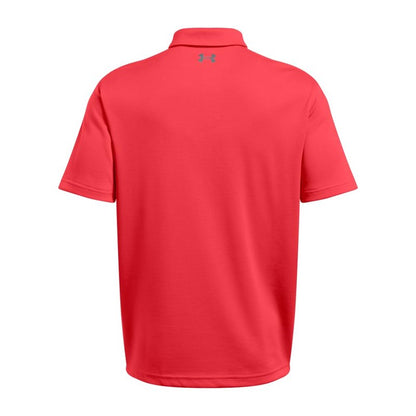 Under Armour Men's Tech Golf Polo, (713) Racer Red / / Pitch Gray, X-Large Tall