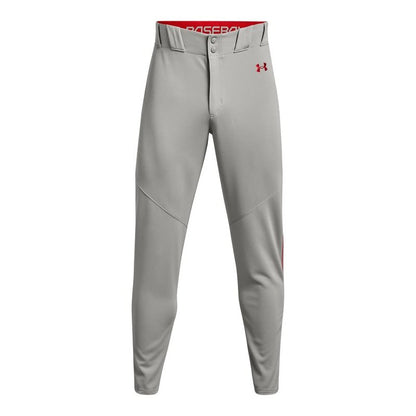 Under Armour Men's Utility Baseball Straight Leg Pant Pipe 22, (083) Baseball Gray/Red/Red, XX-Large