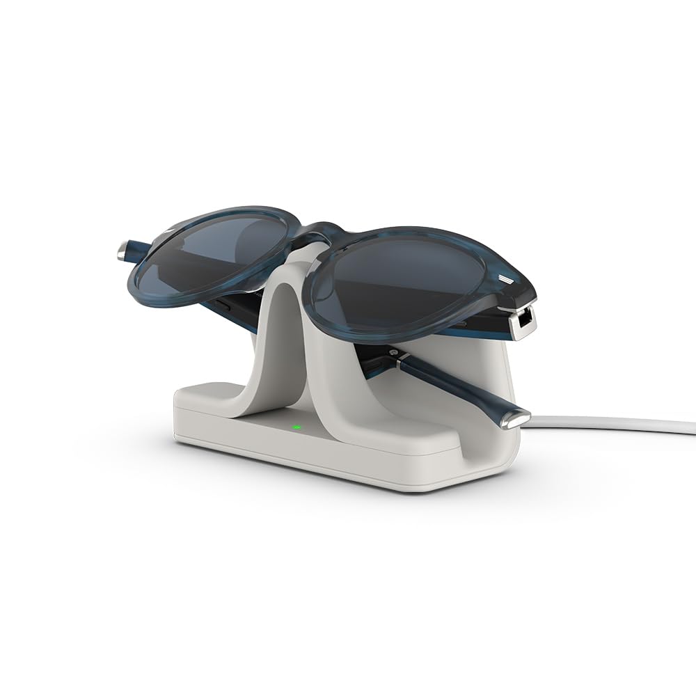 Amazon Echo Frames, an Alexa device (newest model), Smart glasses with Alexa, Modern Rectangle frames in Charcoal Gray with polarized sunglass lenses