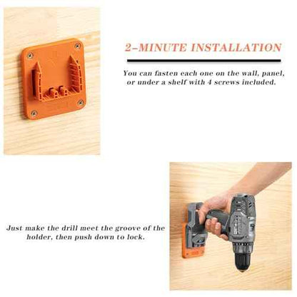 Tools Drill Mount Holder, Compatible For RIDGID 18V Li-ion Drill Tools Holder Dock Hanger with 20 Screws, 5 Packs (No Tool)