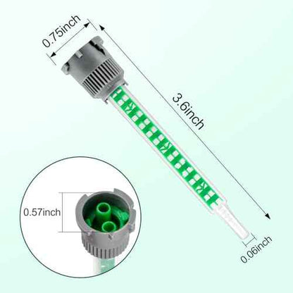 24 Pack Epoxy Mixing Nozzle, 3.5 Inch Adhesive Mixing Nozzle Tip, Resin Mixer Adhesive Gun Applicator for 50ml/1.7oz (1:1 & 2:1 Ratio)