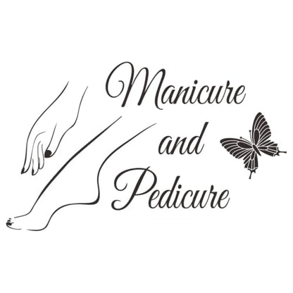 Foot Massage Wall Decal - Manicure and Pedicure Decor Stickers, Spa Treatment Wall Art, and Beauty Salon Decor for Wellness and Relaxation