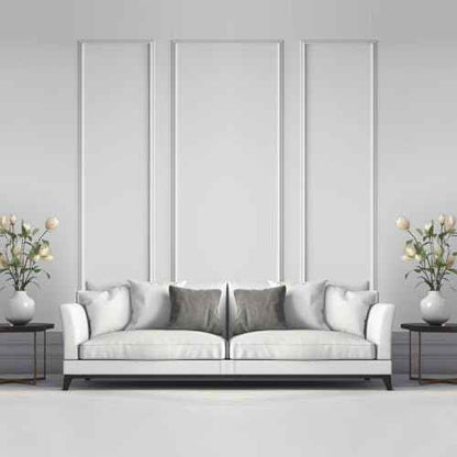 Pangda Peel and Stick Wall Molding Kit, 3D Premade Accent Molding Wainscoting Panel for Interior Wall Moulding Decor, Ready to Assemble Wainscoting Accent Panel(3 Set,24x96 in+48x96 in+ 24x96 in)