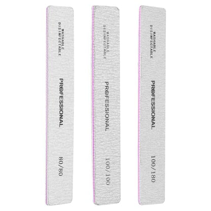 HARFINGTON 5pcs Sanding Sticks 80/100/180 Grit Double Side Moon Shape Polishing Sticks for Fine Rough Sanding Plastic Models Assorted Metal Wood Buffing Sanding Tools