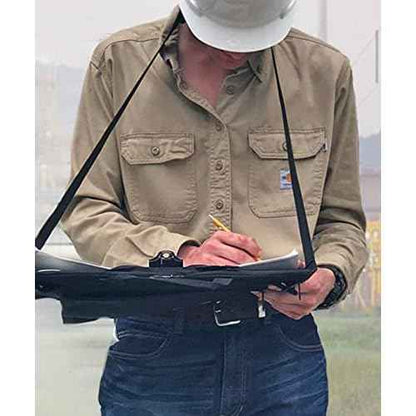 Industrial Field Cases Field Bag with Integrated 11x17 Clipboard, Storage and Shoulder Strap: Perfect for Engineers, Inspectors, Roofers & Architects Black CJFB1117