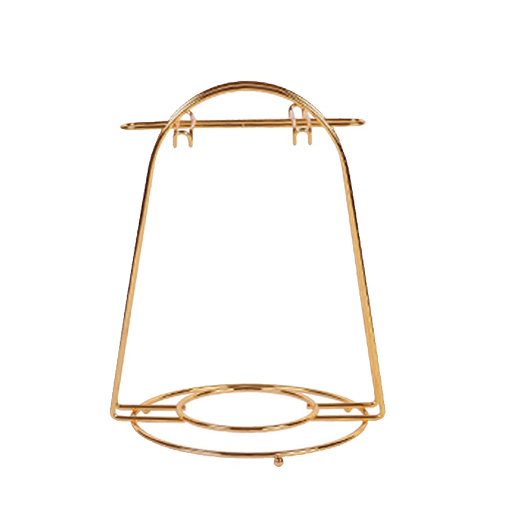 YY YEARCHY Coffee Mug Holder, Espresso Cups Holder Cup Drying Rack Cups Drainer Stand Metal Mug Tree Cups Organizer with 4 Hook Hangers for Kitchen Counter and Tea Party(Gold)