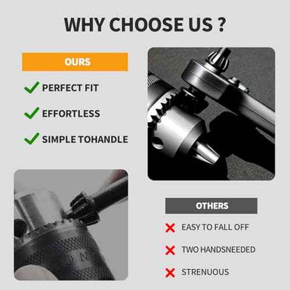 3-in-1 Ratchet Drill Chuck Key Wrench,Universal Chuck Key Replacement Tool for Drill, Compatible with Most Electric Drills and Power Tools,150mm Length