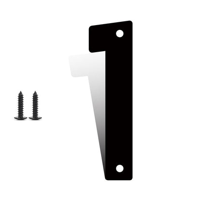 3" 4" 5" 6" 8" 10" Metal House Numbers, Metal Address Numbers, Modern Black House Number for Outside, Outdoor Address Number for Apartment Home Street Office Mailbox (4",1)