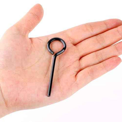 5 Pack 1/8" Allen Wrench, Hex Key for Push Bar Door, Standard Hex Dogging Key with Full Loop, Black Metal Allen Wrenches Keychain Door Keys