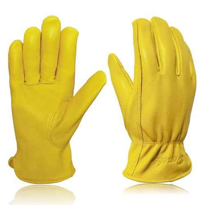 General Work Gloves, Deerskin Construction Gloves,Soft, Improved Dexterity
