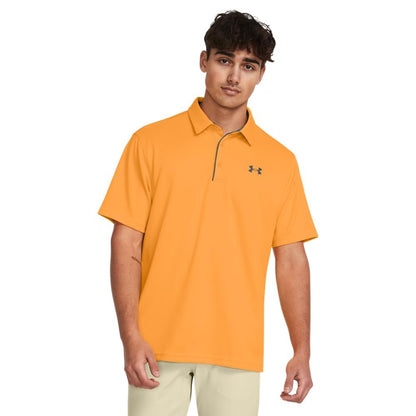 Under Armour Men's Tech Golf Polo, (803) Nova Orange / / Pitch Gray, Large Tall