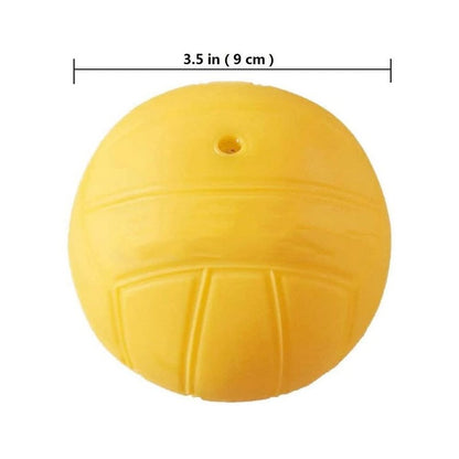 Aolowewin 3-Pack Spike Replacement Balls | Roundnet Game Extra Balls | Strong Bounce Ball | 3.5inch Yellow Soft Rubber Ball | Water Pool Lawn Beach Volleyball (3)