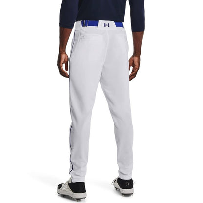 Under Armour Men's Utility Baseball Straight Leg Pant Pipe 22, (102) White/Midnight Navy/Midnight Navy, Small