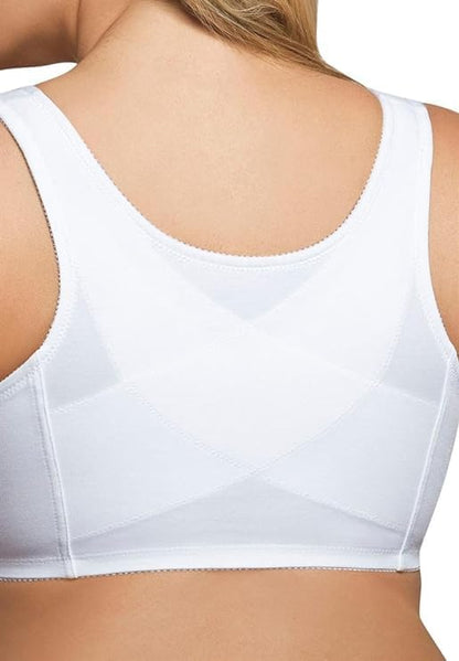 Exquisite Form 5100531 Women's FULLY Wireless Cotton Back & Posture Support Bra with Front Closure & Lace