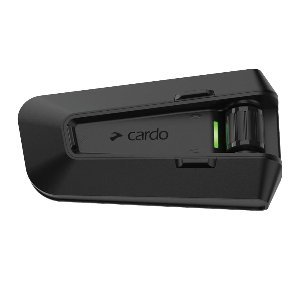 Cardo PACKTALK PRO Motorcycle Helmet Communication System Intercom, Crash Detection, Auto On/Off, Air Mount, 45mm Speakers