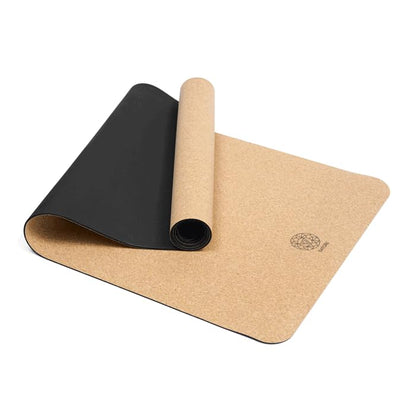 Cork Yoga Mat with Natural Rubber Base, Extra Size, Thickness and Support, Excellent Cushion & Grip, Non-Slip, Non-Toxic, Sweat-Resistant, Sustainable, Eco-friendly Exercise Mat