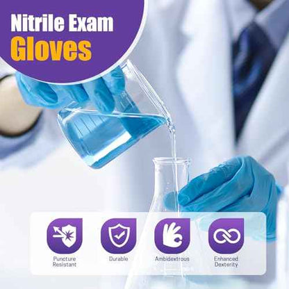 Heavy Duty Disposable Nitrile Gloves 6Mil-1200 Count,Latex Free,Powder Free for Cleaning Cooking Food Prep and Medical