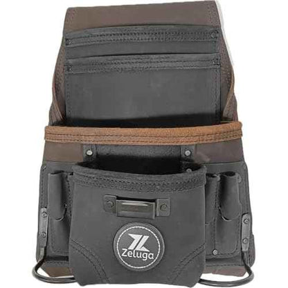 10 Pockets Premium Nubuck Top-Grain Leather Tool Pouch