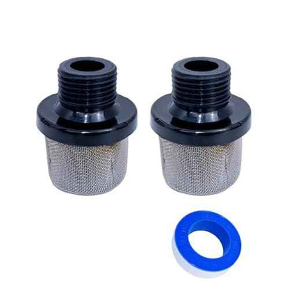 (2-Pack) 288716 3/4¡± 35Mesh Airless Paint Sprayer inter filter with Teflon Tape, Compatible with Graco Magnum X5 LTS15 X7 LTS17 ProX7 ProX17 ProX19 ProLTS170 ProX19 ProLTS190, Garden Hose Inlet Filter