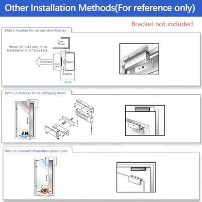 Upgrade Electric Magnetic Lock for Door 600lb Electromagnetic Door Lock Kit Access Control System, 2 Remote Control, Built-in Door Buzzer Entry System